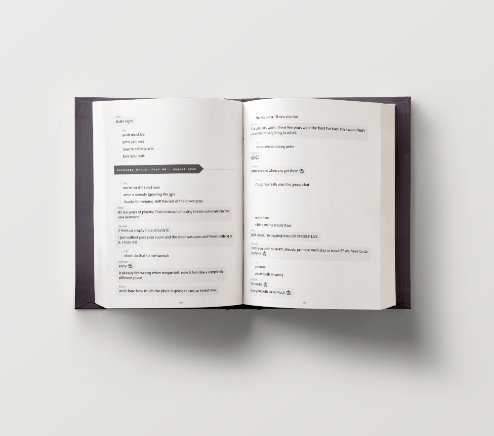 Hello Lily, love. Book Internal Mockup.